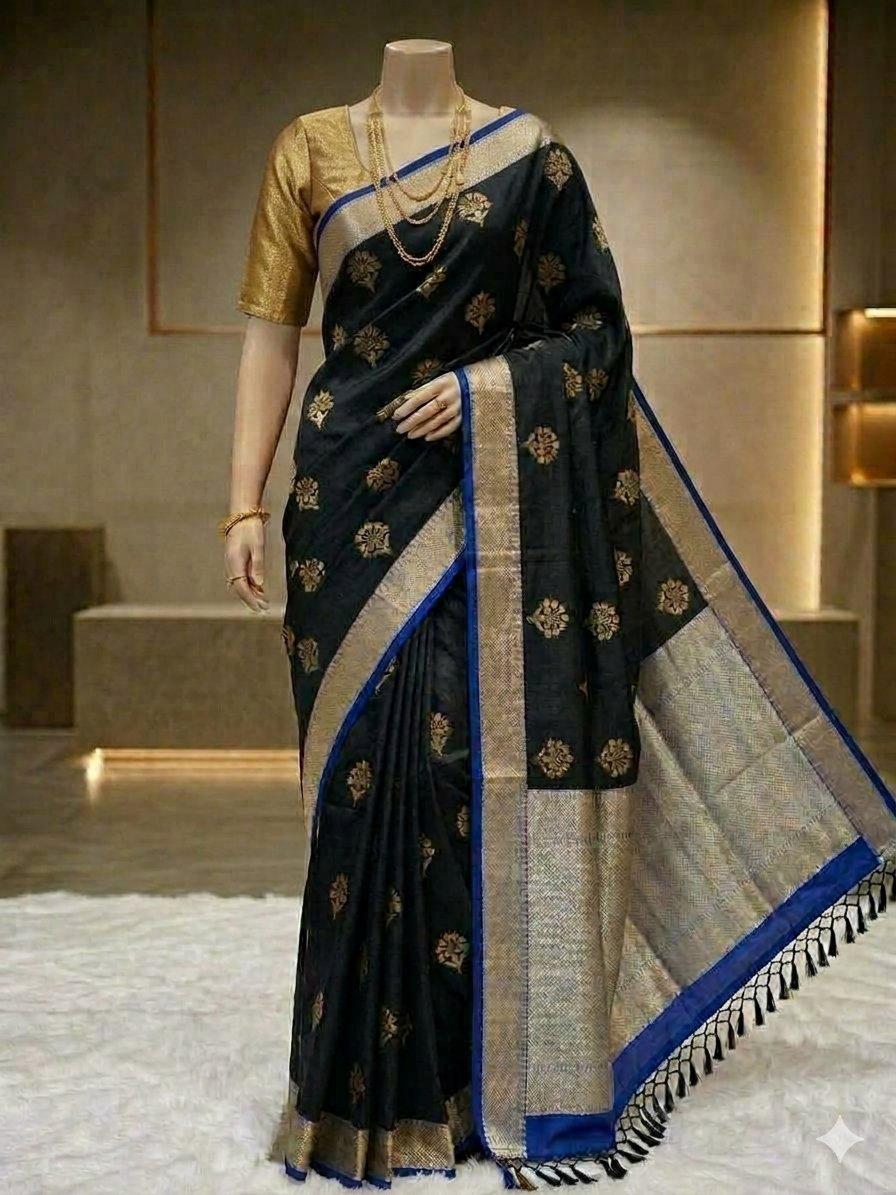 Malai Cotton Silk-KSV12008-Black