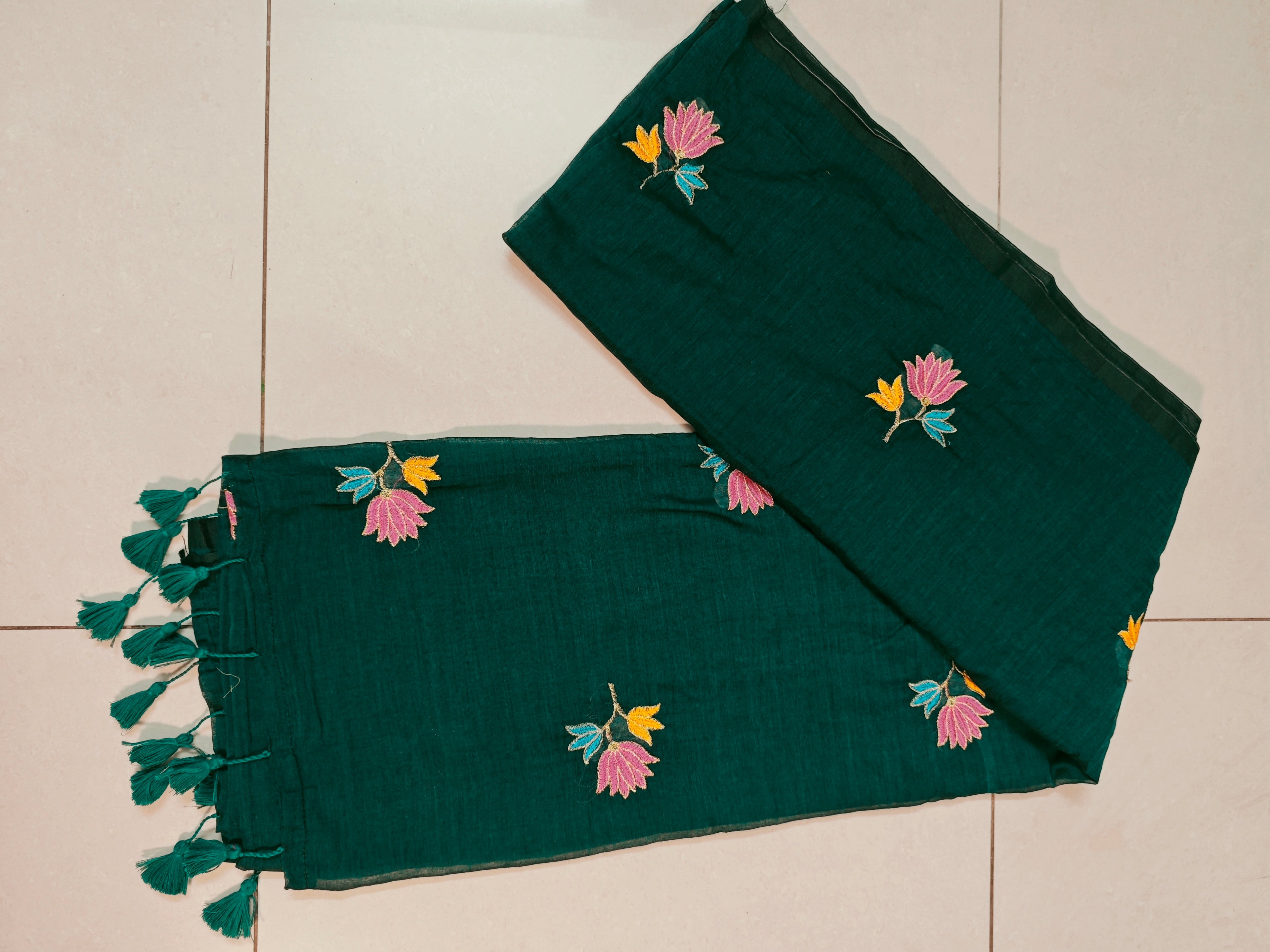 Mul Mul Cotton-KSV-13021-Dark Green