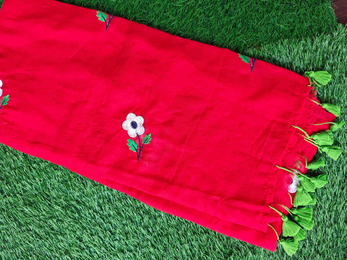 Mul Mul Cotton-KSV-13022-Red