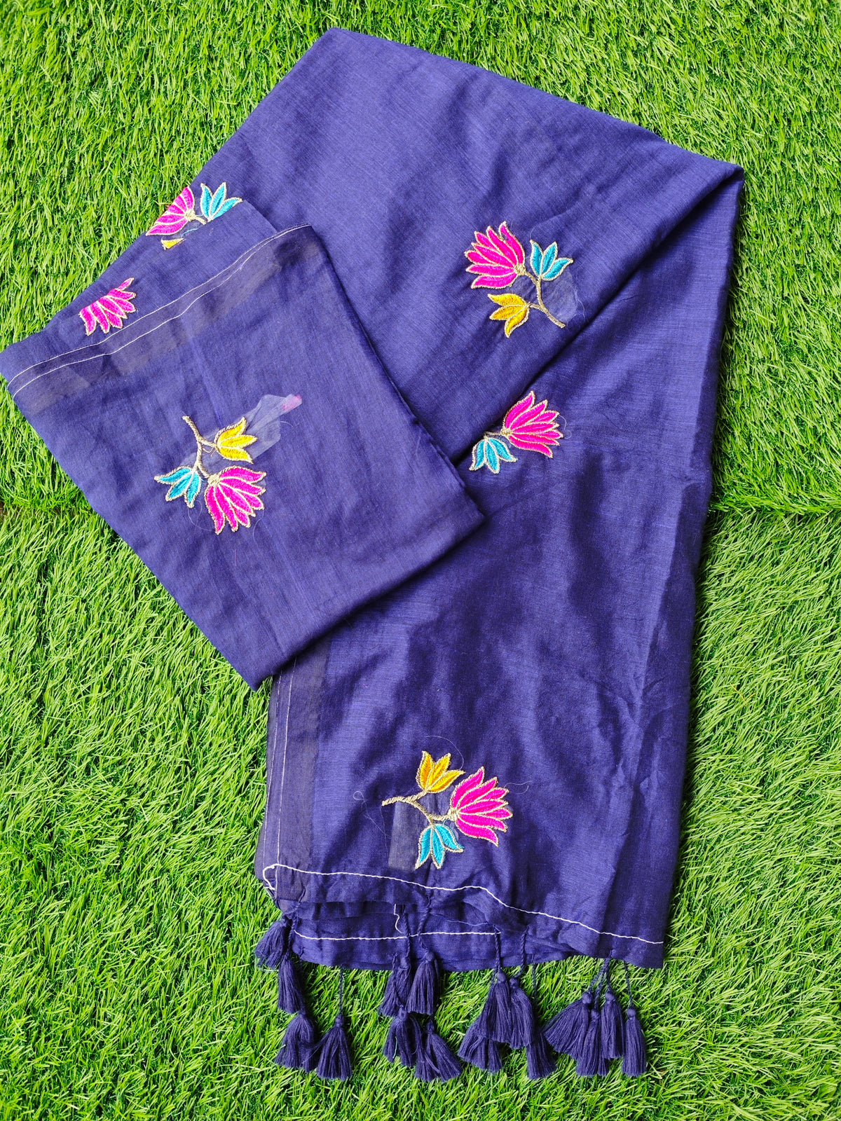 Mul Mul Cotton-KSV-13026-Royal Blue