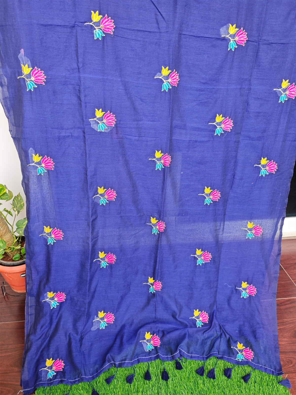 Mul Mul Cotton-KSV-13026-Royal Blue