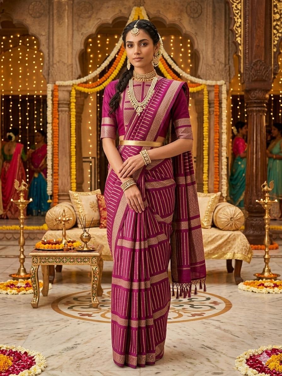 Mashru Crep Silk-KSV5033-wine