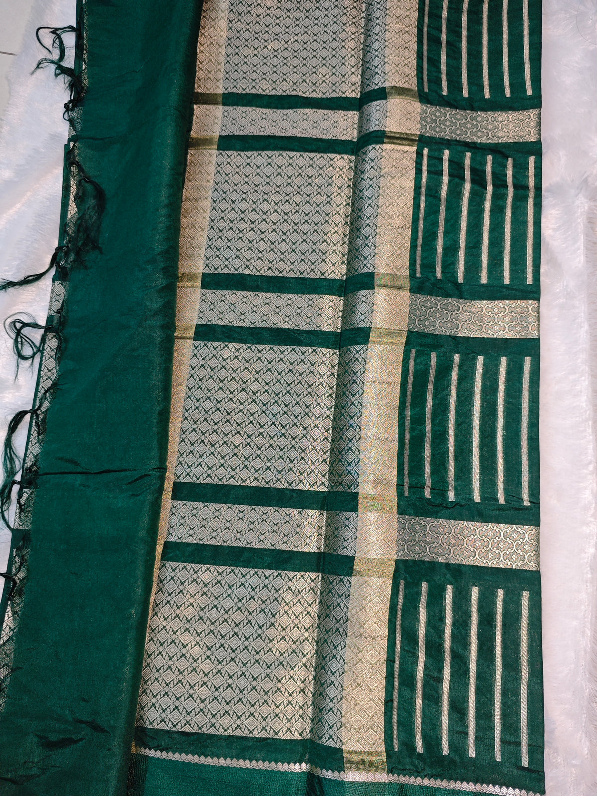 Mashru Crep Silk-KSV5037-Dark Green