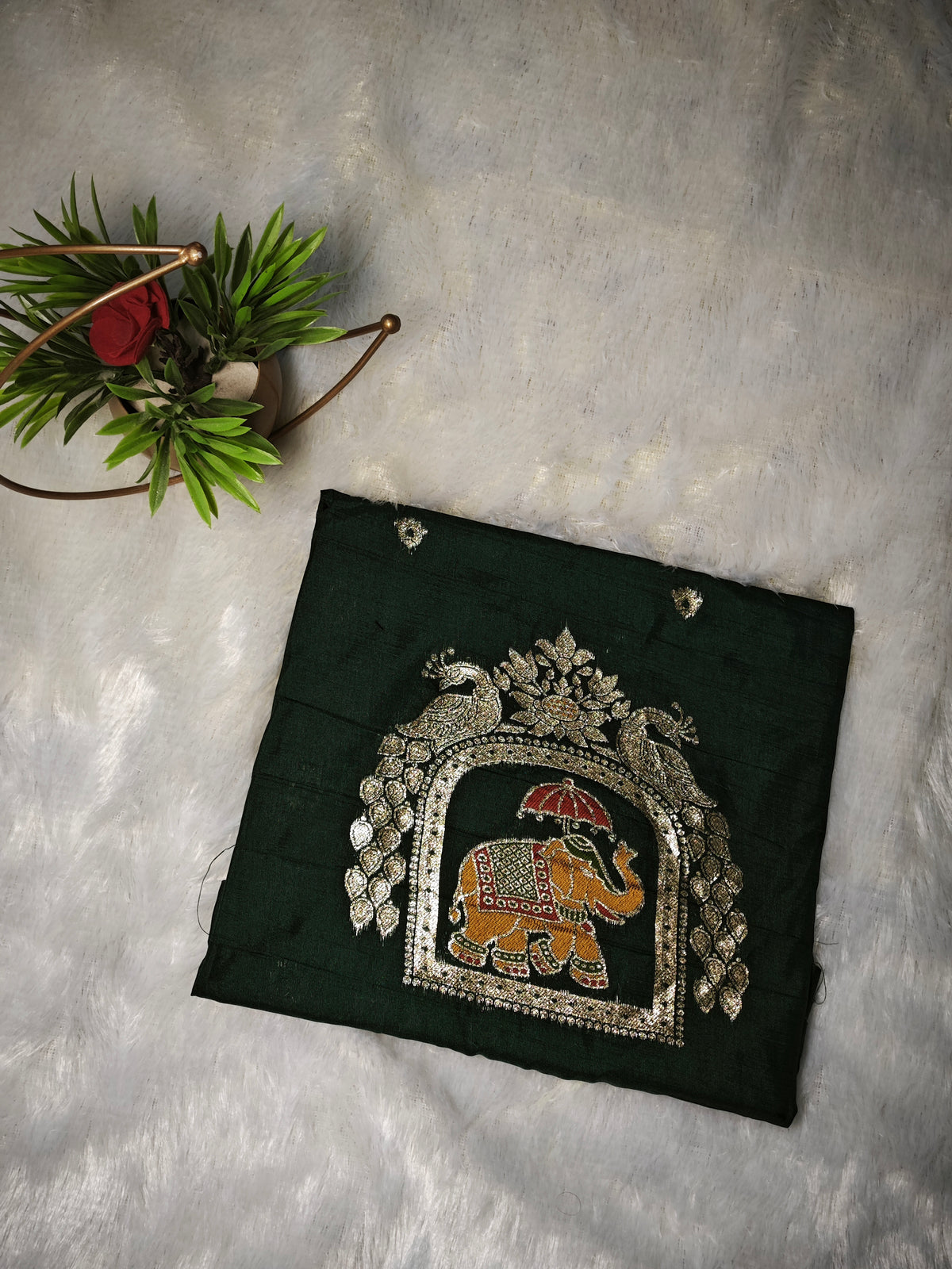 Blouse-BLO0002-Dark Green