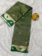 Dupion Crep Silk-KSV5053-Dark Green