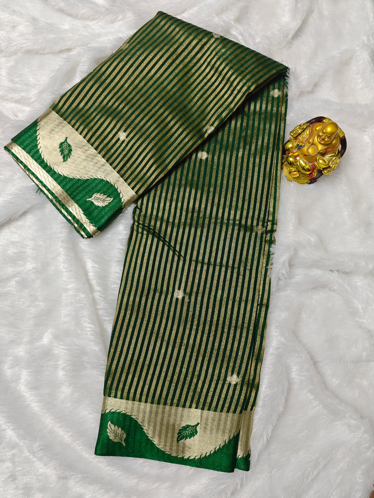 Dupion Crep Silk-KSV5053-Dark Green