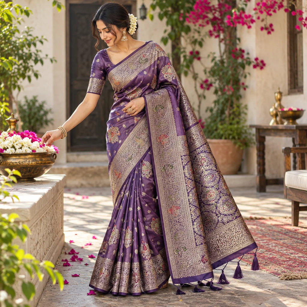 Satin Silk-KSV-5085-Purple