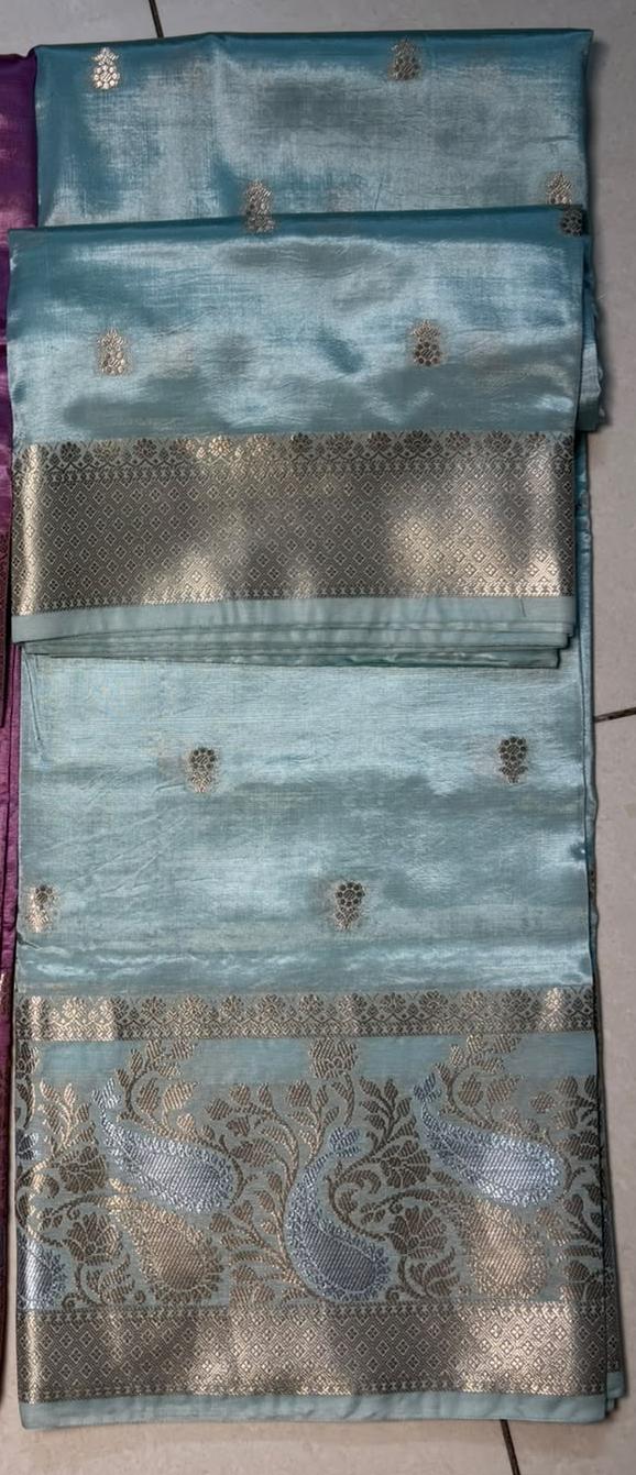 Pure Paper Silk- Aqua Blue Green
