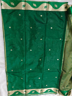 Dupion Crep Silk-KSV5053-Dark Green