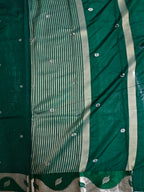 Dupion Crep Silk-KSV5053-Dark Green