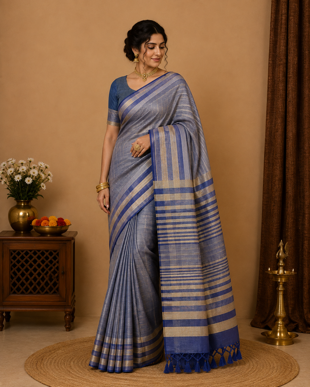 Tissue-KSV0005-Blue and Gold