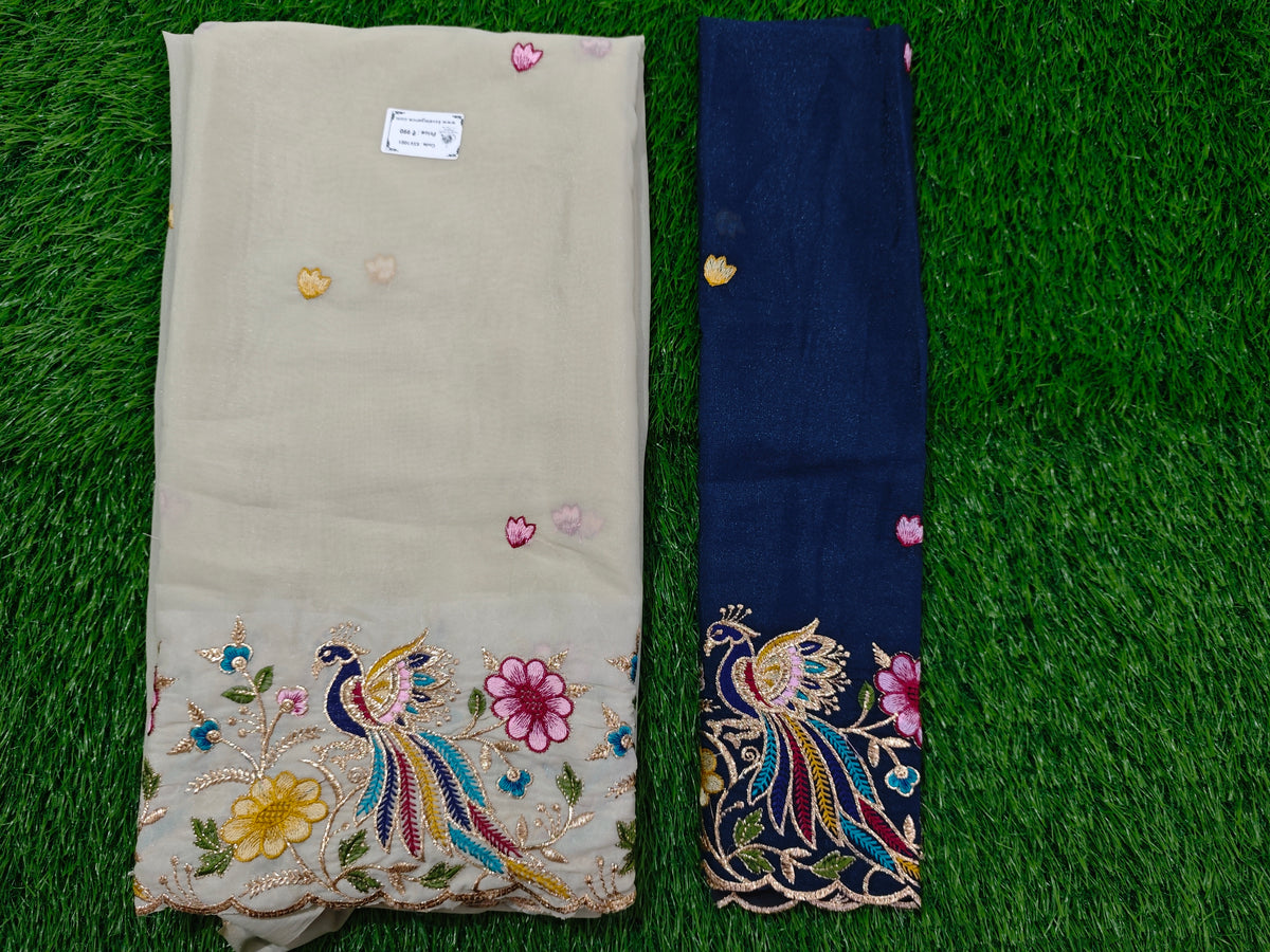 Fancy-KSV1001-Cream and Dark Blue