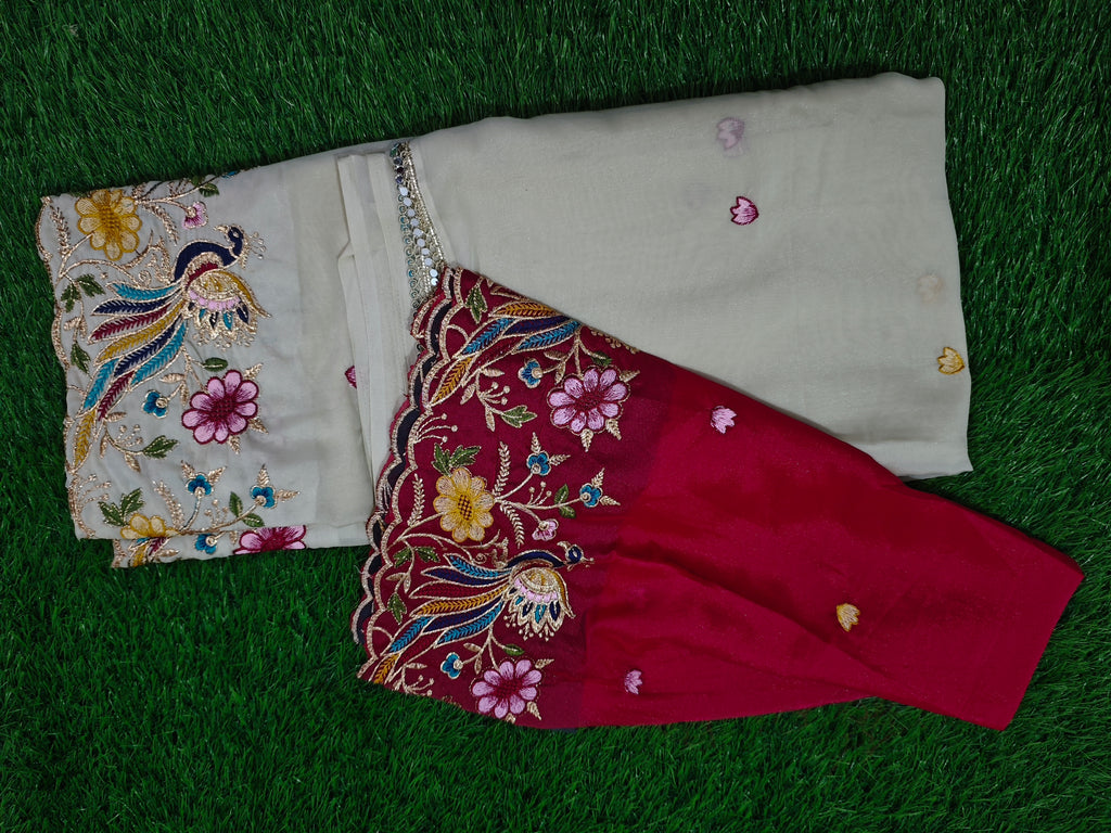Fancy-KSV1003-Cream and Pink