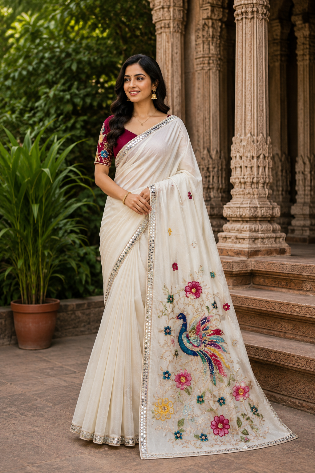 Fancy-KSV1003-Cream and Pink