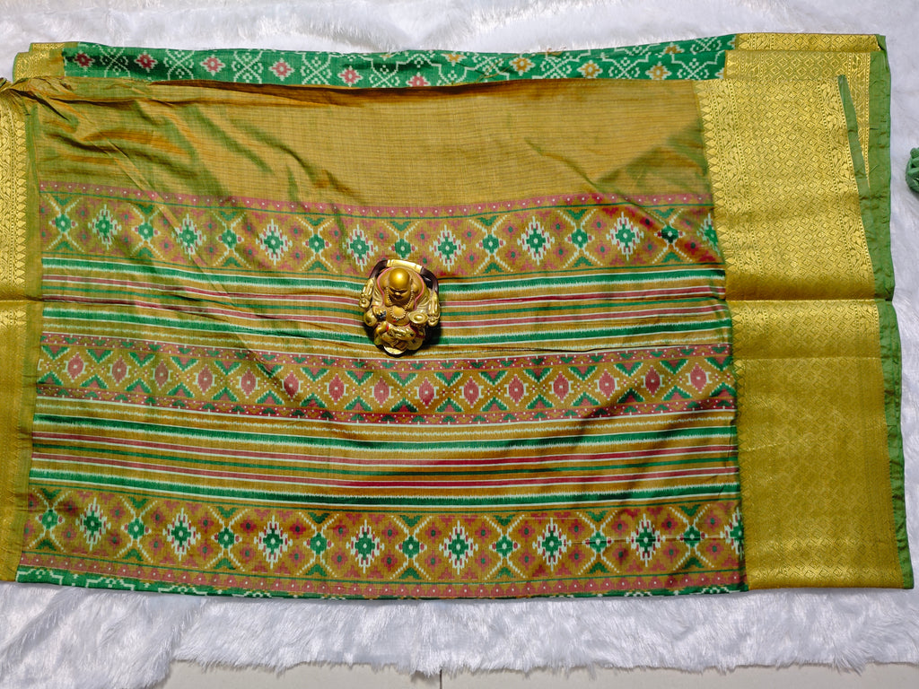 Ikkat Pochampally-KSV1025-Light Green