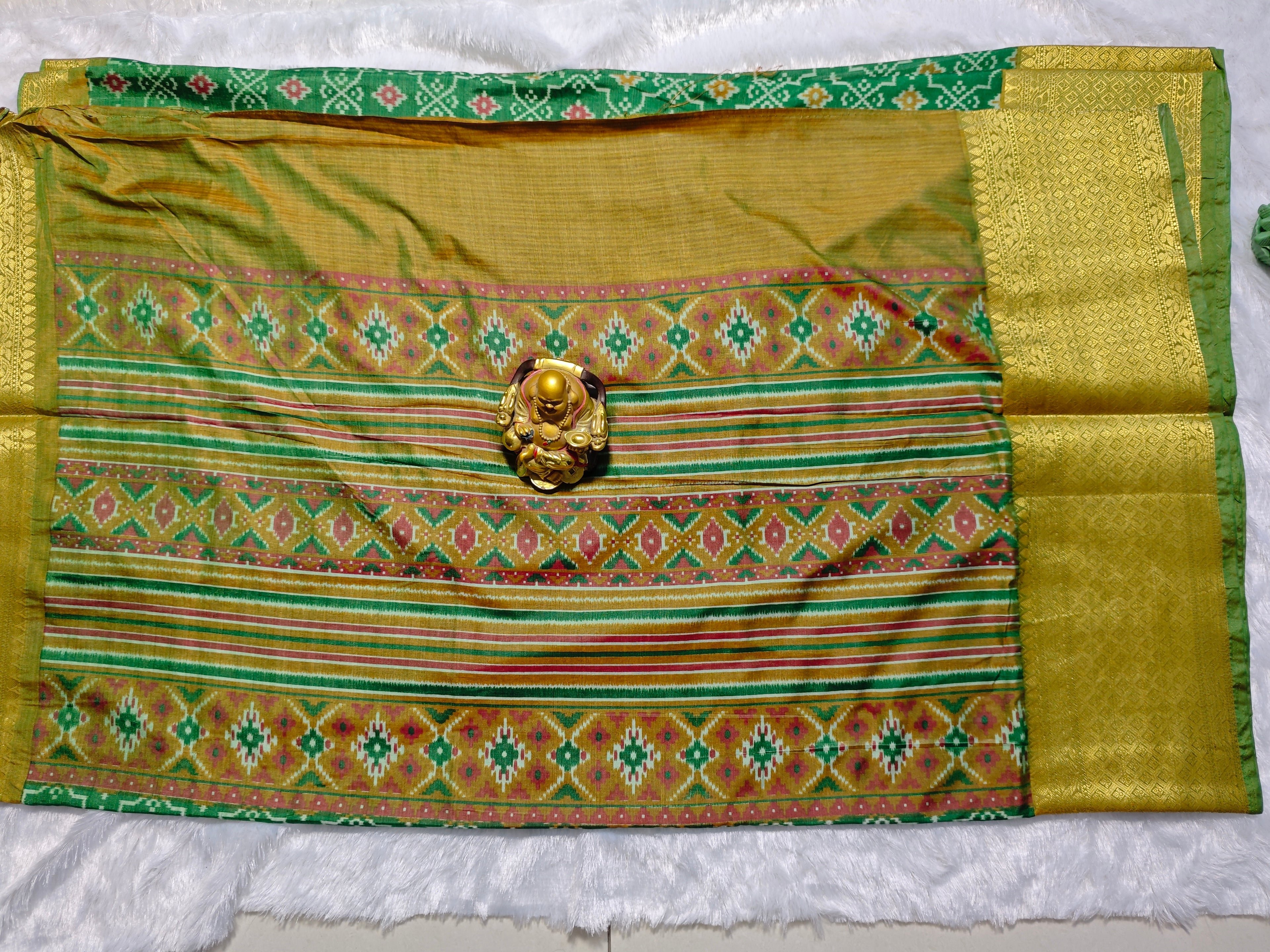 Ikkat Pochampally-KSV1025-Light Green