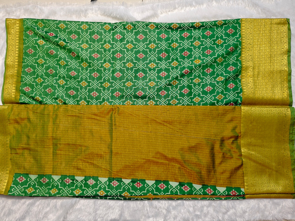 Ikkat Pochampally-KSV1025-Light Green