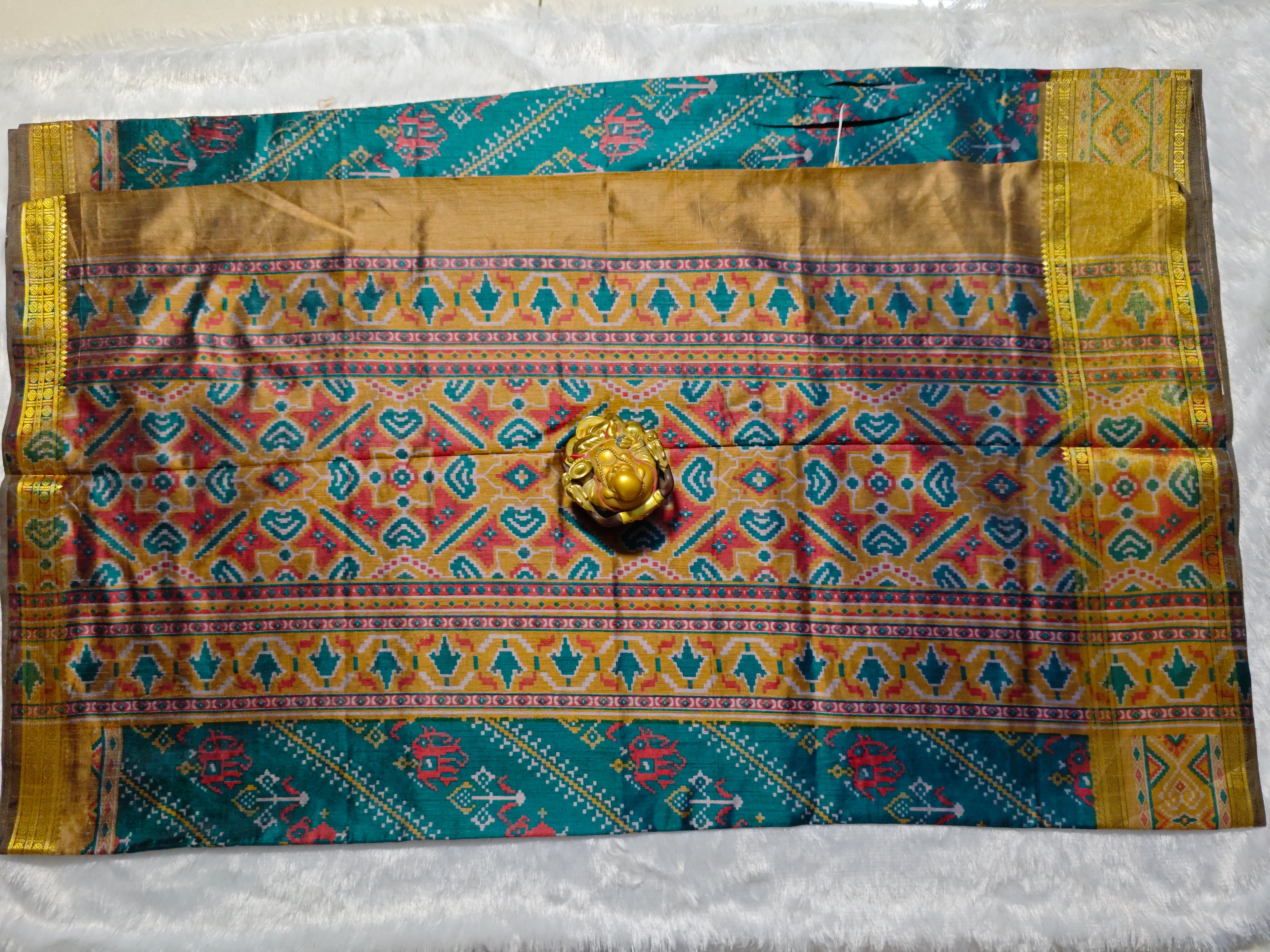 Ikkat Pochampally-KSV1026-Dark Green