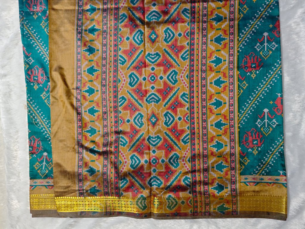Ikkat Pochampally-KSV1026-Dark Green