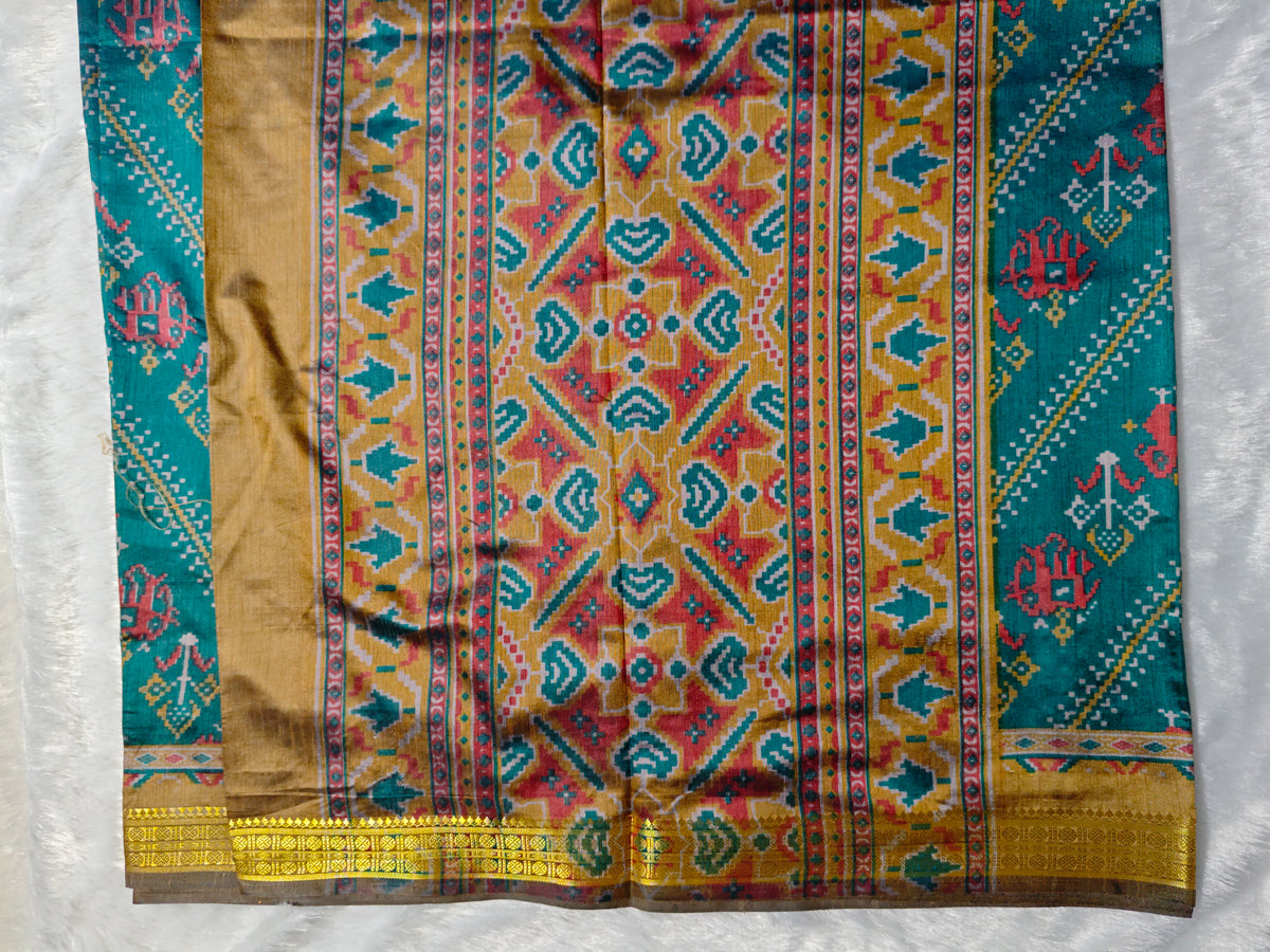 Ikkat Pochampally-KSV1026-Dark Green