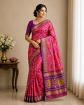 Ikkat Pochampally-KSV1028-Pink