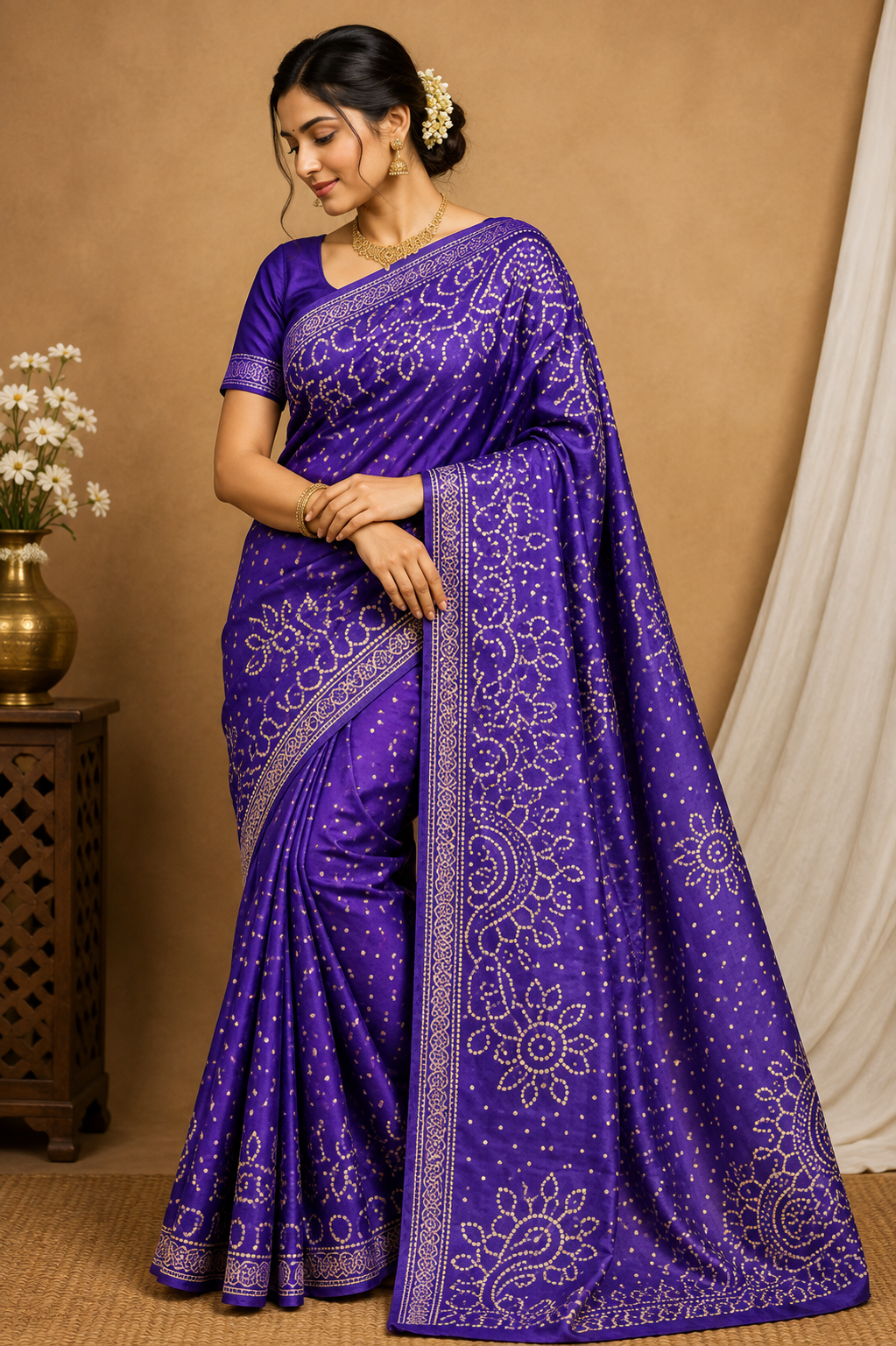 Modal Silk-KSV1032-Navy Blue
