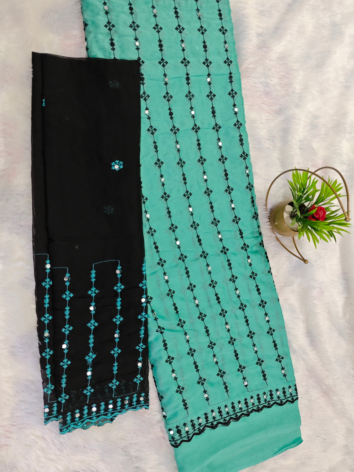 Georgette-KSV1037-Mint Green