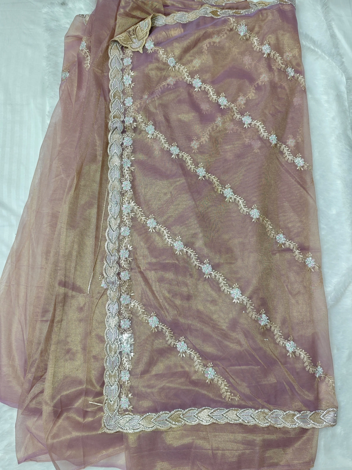 Party Wear-KSV1054-Golden Purple
