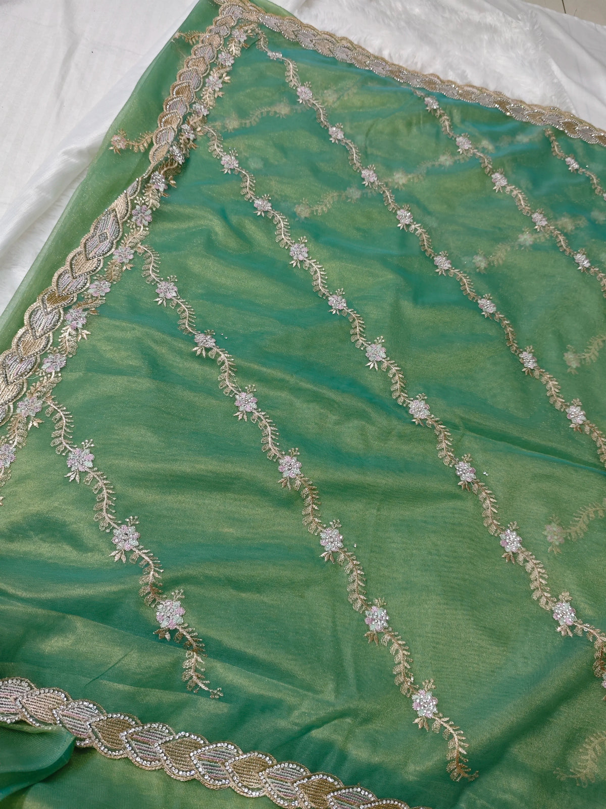Party Wear-KSV1055-Golden Green