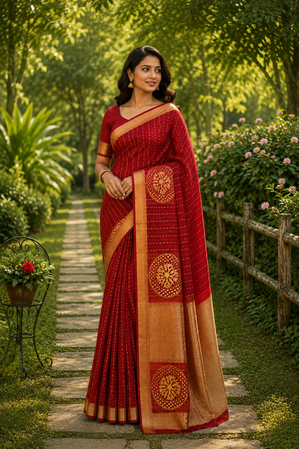 Organza-KSV11010-Crimson Red