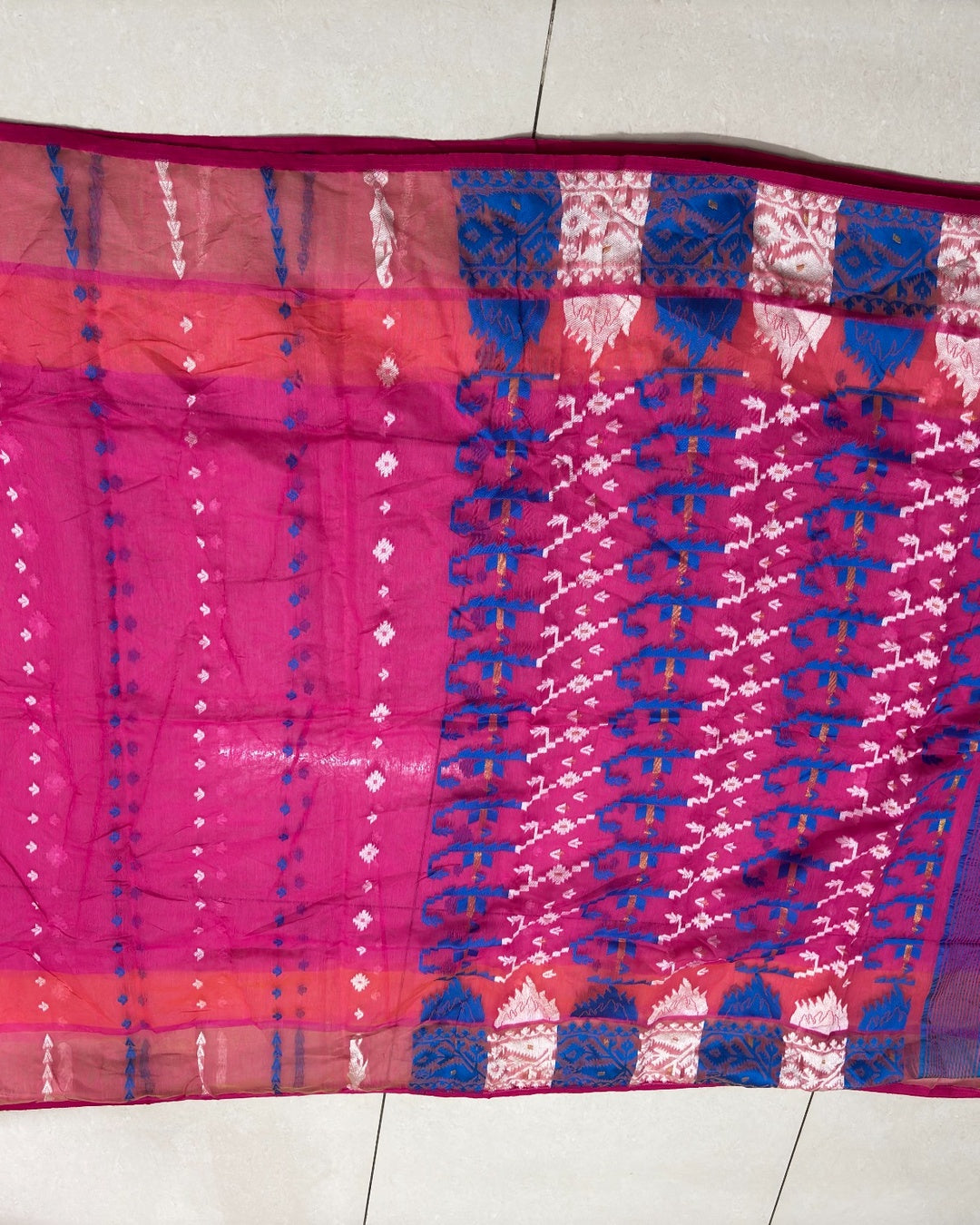 Muslin Cotton Jamdani-KSV-13002-Pink