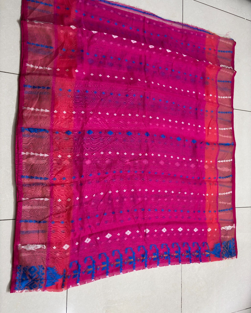 Muslin Cotton Jamdani-KSV-13002-Pink