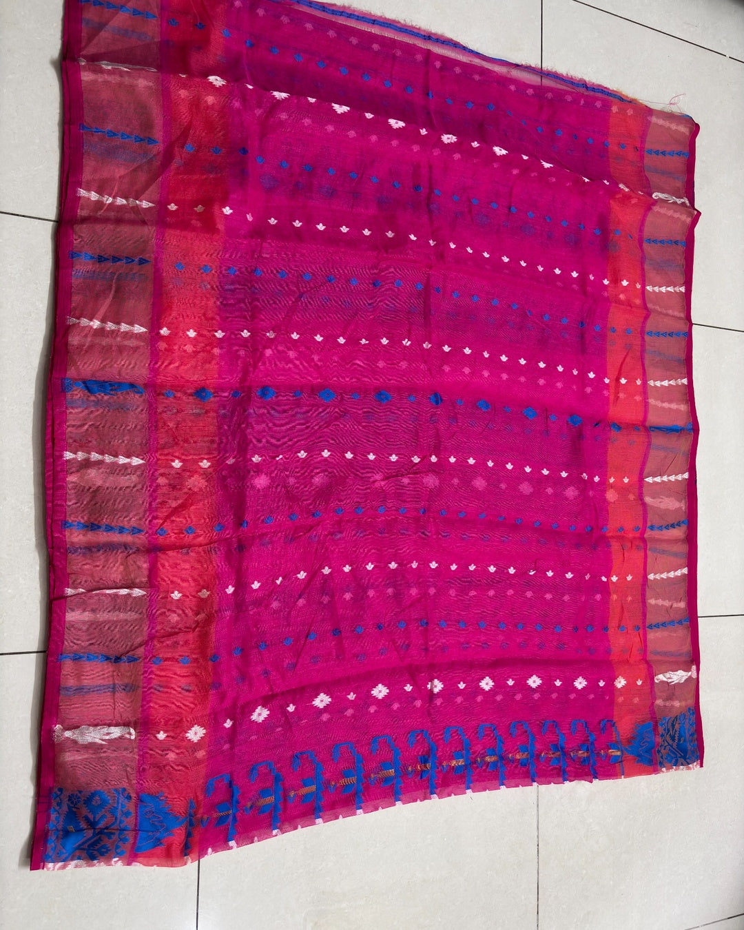Muslin Cotton Jamdani-KSV-13002-Pink