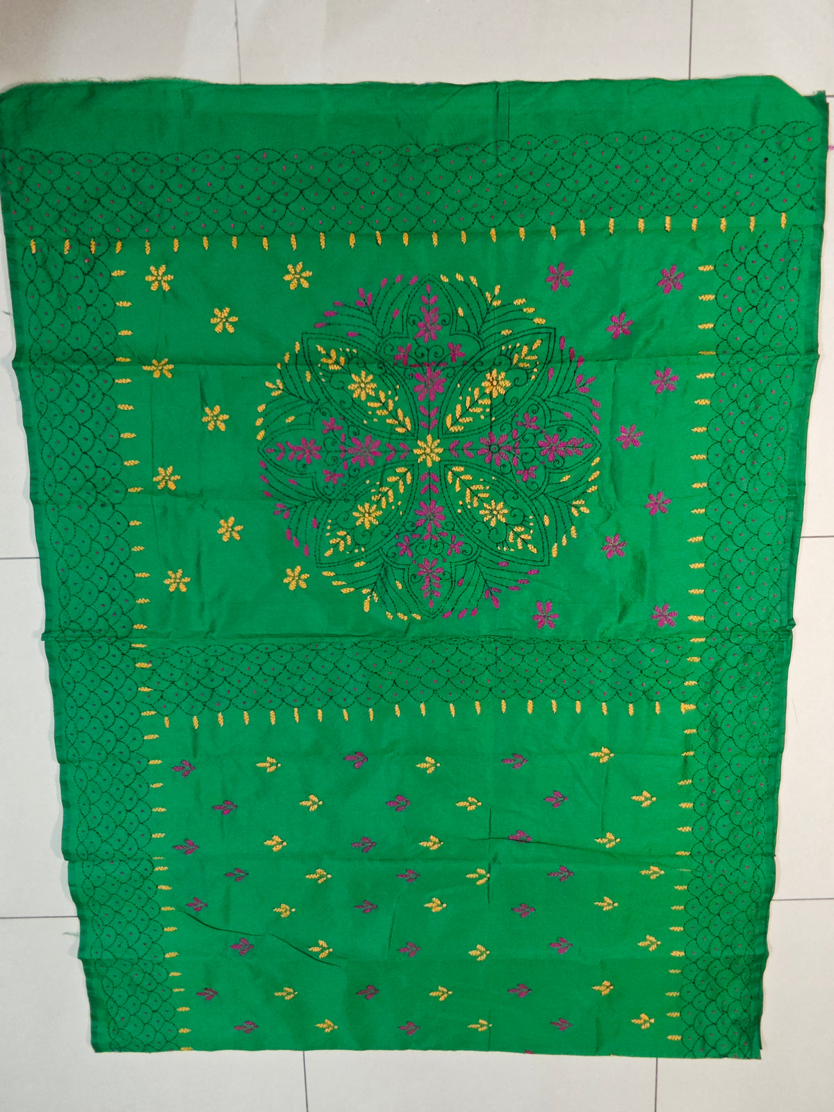 Kantha Stitch-KSV-13008-Dark Green
