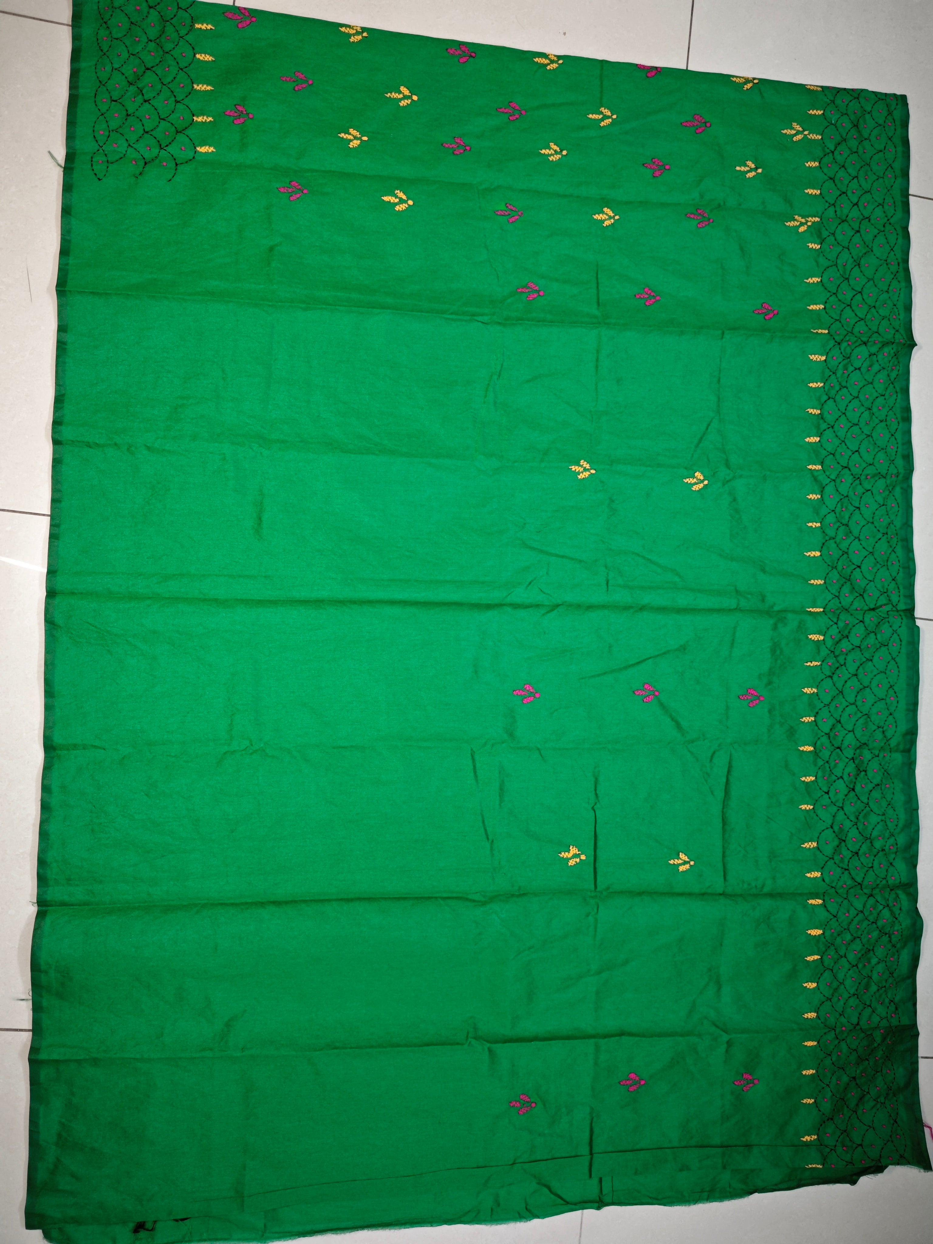 Kantha Stitch-KSV-13008-Dark Green