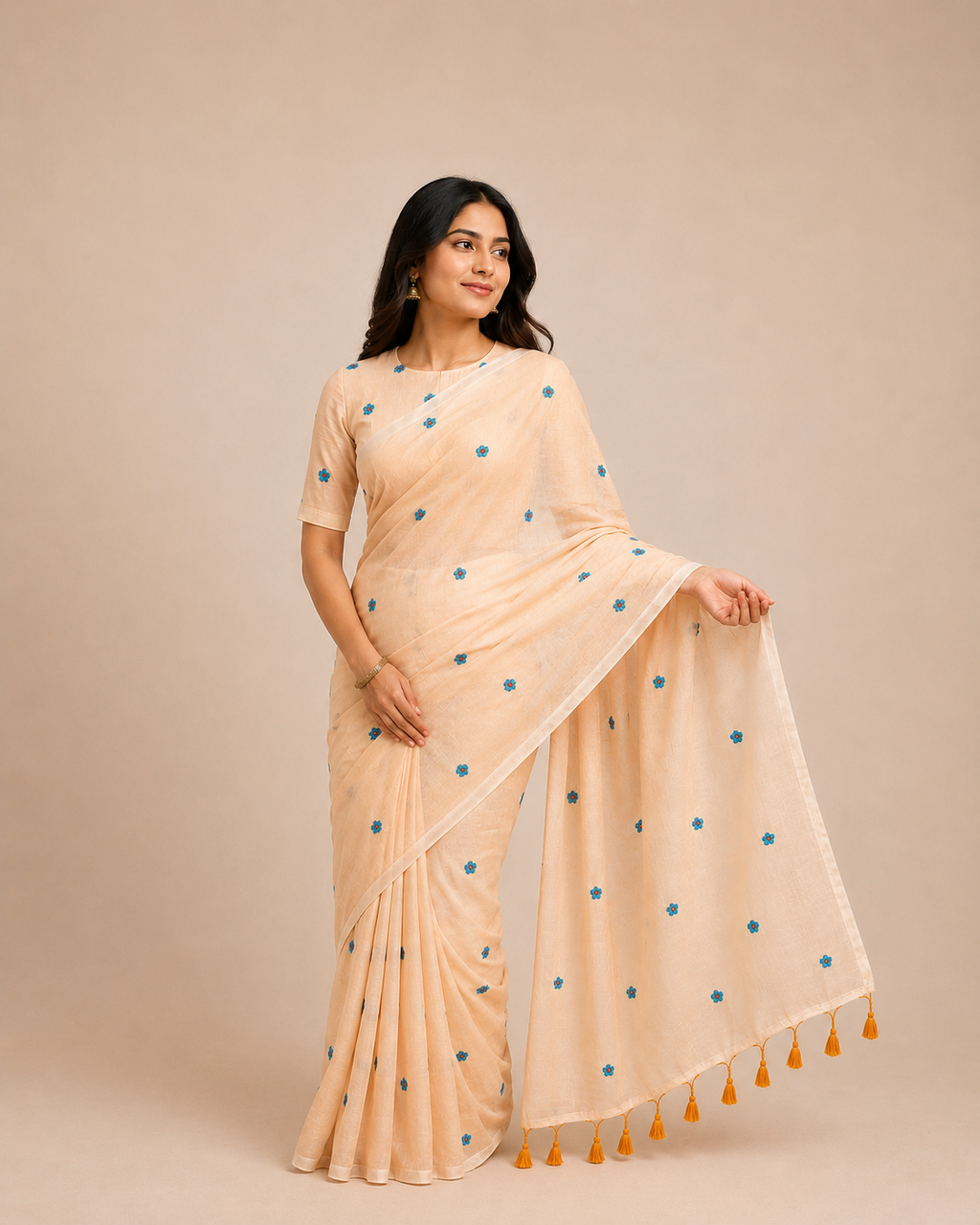 Mul Mul Cotton-KSV-13017-Light Peach