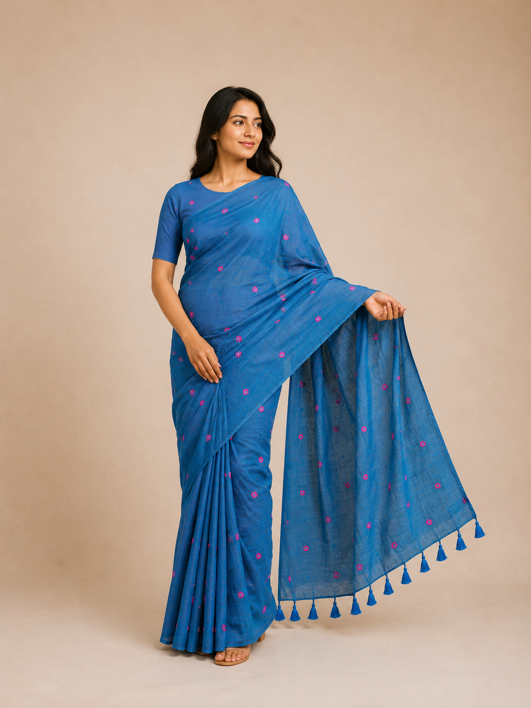 Mul Mul Cotton-KSV-13018-Royal Blue