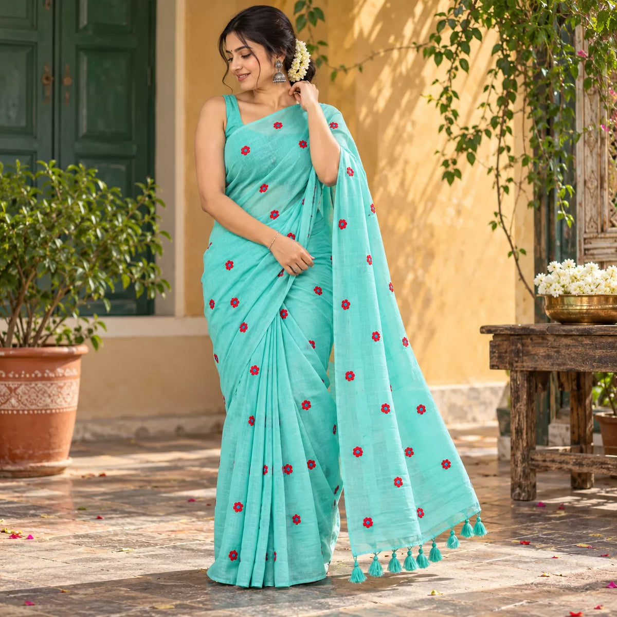 Mul Mul Cotton-KSV-13019-Mint Green