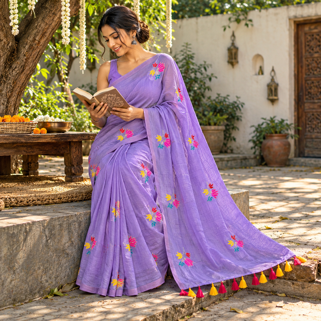 Mul Mul Cotton-KSV-13023-Lavender