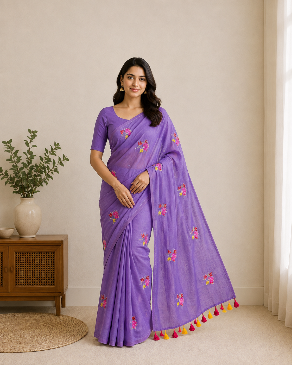 Mul Mul Cotton-KSV-13023-Lavender