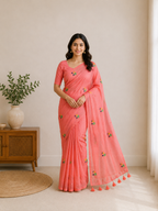 Mul Mul Cotton-KSV-13024-Peach