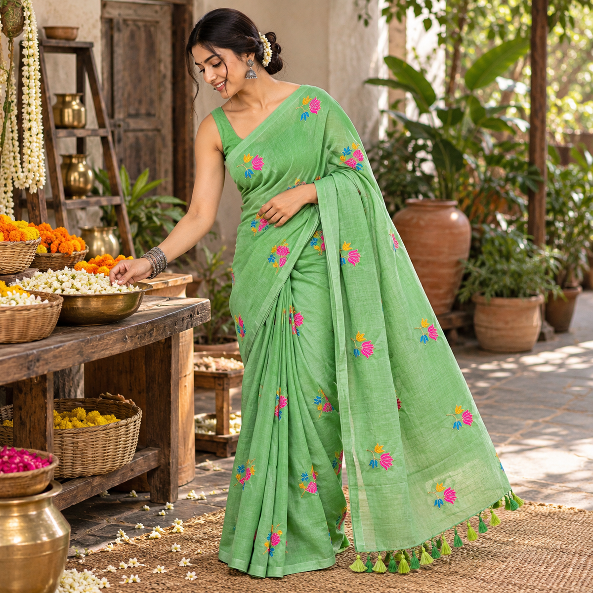 Mul Mul Cotton-KSV-13025-Liight Green