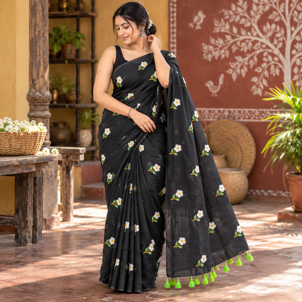Mul Mul Cotton-KSV-13027-Black