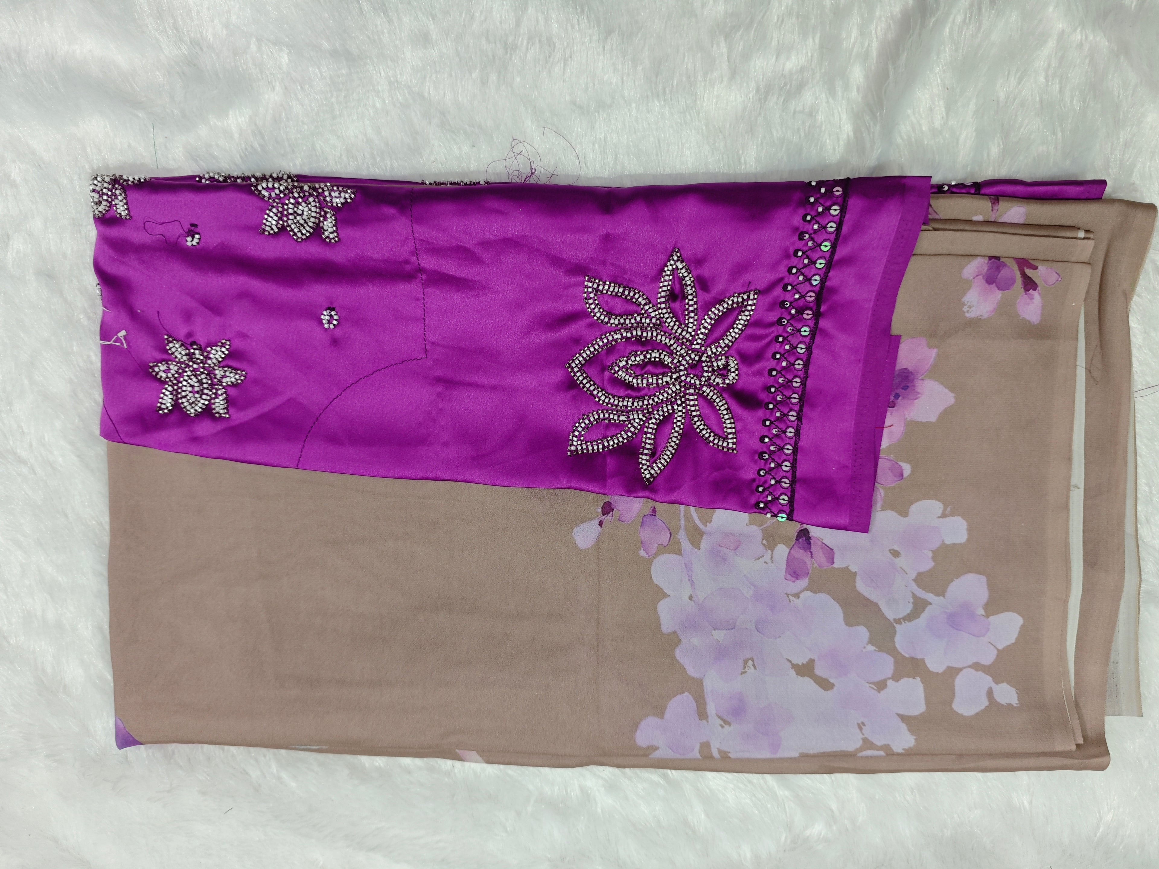 Crepe-KSV2002-Soft Brown and Purple