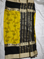 Mysore Crepe Silk-KSV2010-Yellow and Black