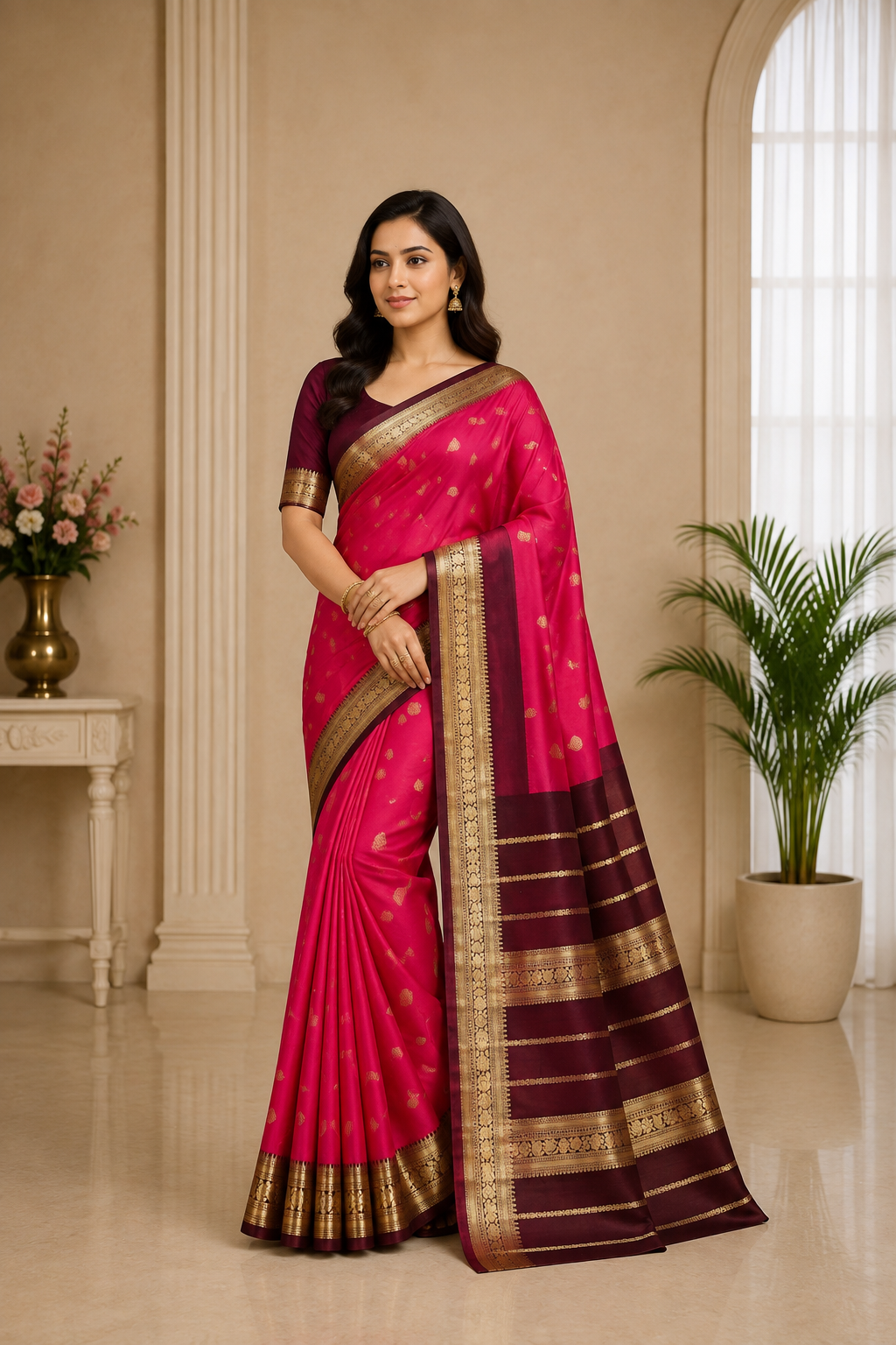Mysore Crepe Silk-KSV2011-Pink