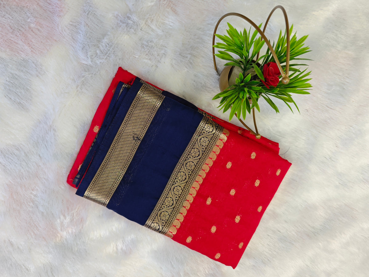 Mysore Crepe Silk-KSV2012-Red