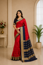 Mysore Crepe Silk-KSV2012-Red