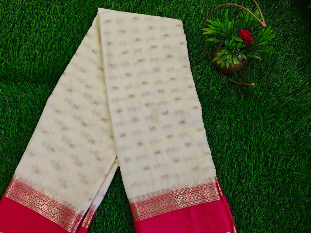 Mysore Crepe Silk-KSV2013-Cream