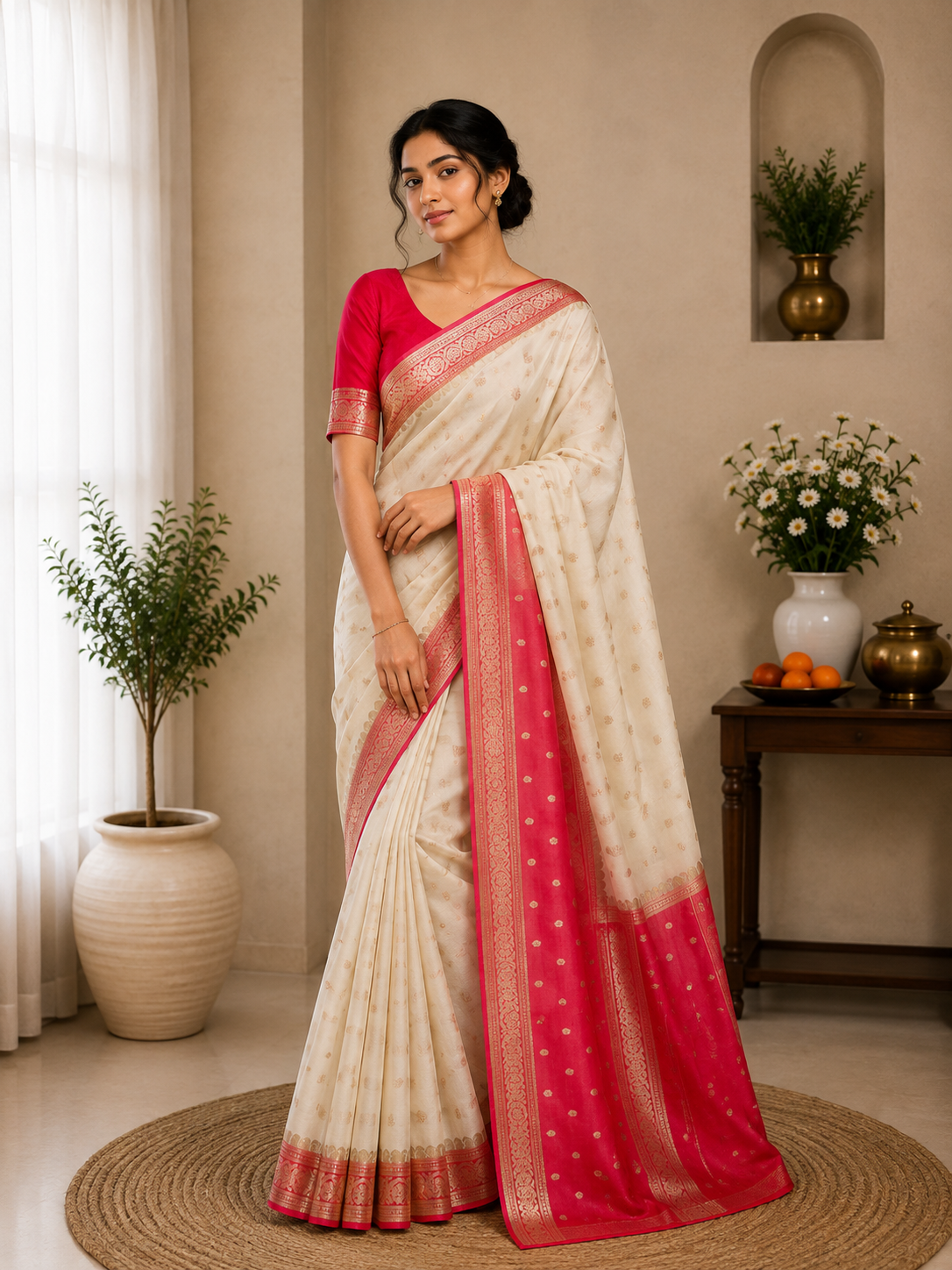 Mysore Crepe Silk-KSV2013-Cream